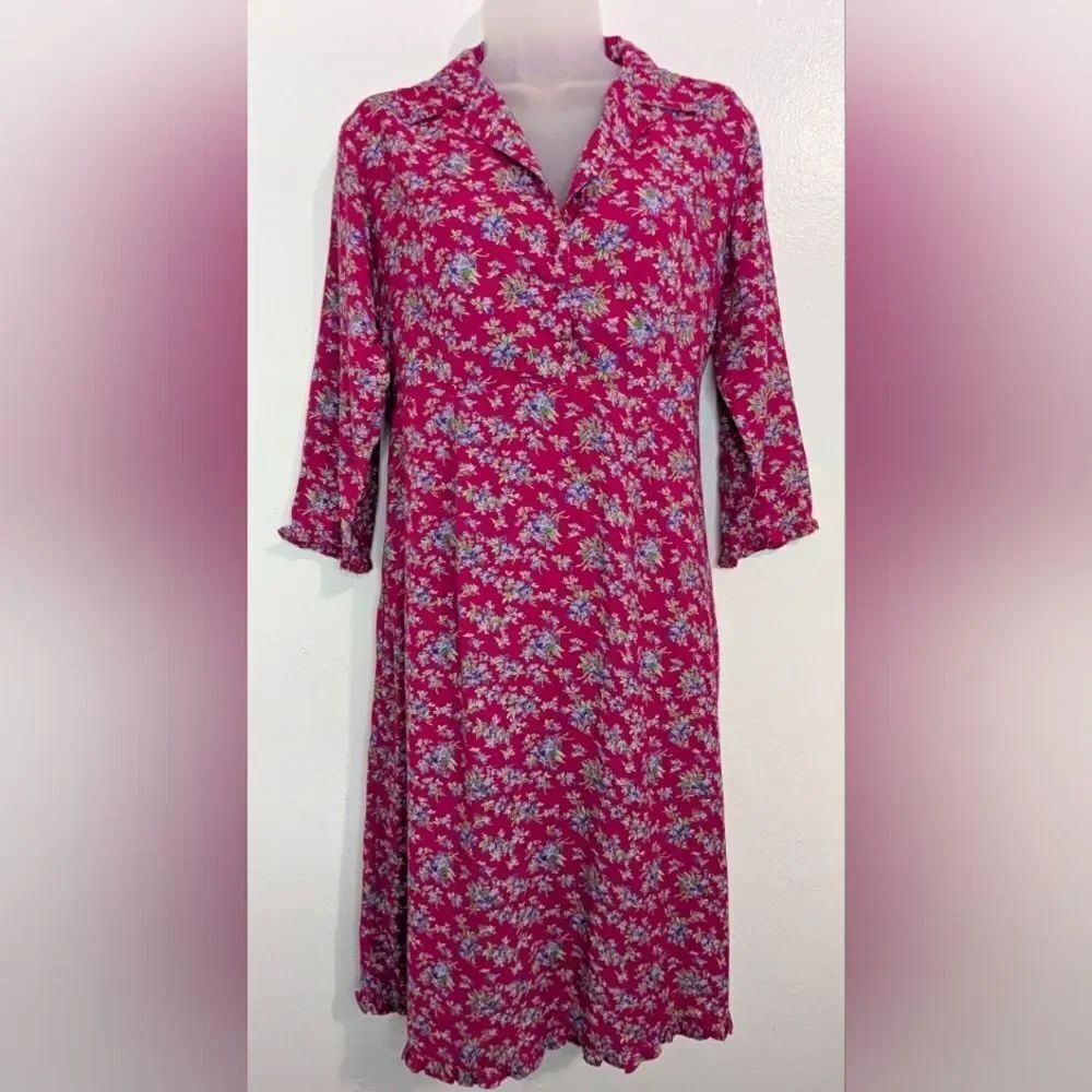 VTG April Cornell Floral Femimine Cottagecore Gardencore Preppy Dress XS